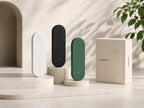 PestCalm in white, black and forest green with its box
